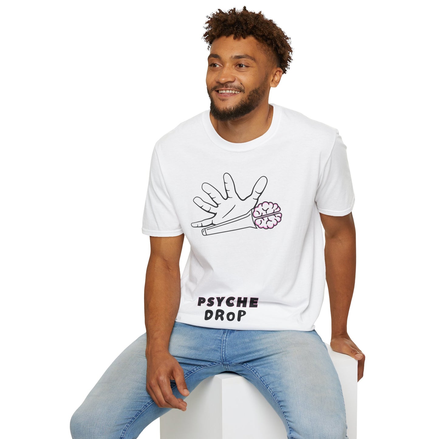 PSYCHE drop Unisex Softstyle 100% Cotton T-Shirt