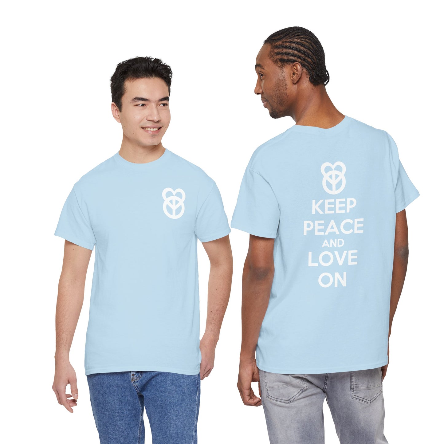 KEEP PEACE AND LOVE ON Unisex Heavy Cotton Tee