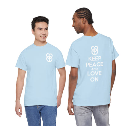 KEEP PEACE AND LOVE ON Unisex Heavy Cotton Tee