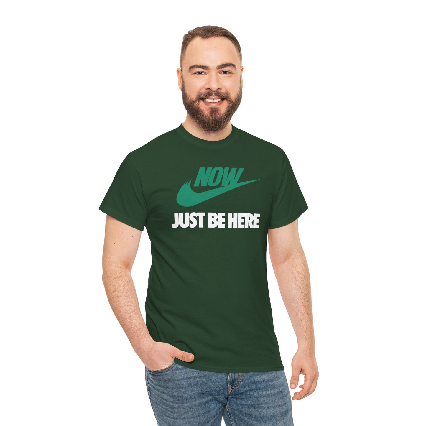 NOW JUST BE HERE Unisex Heavy Cotton Tee