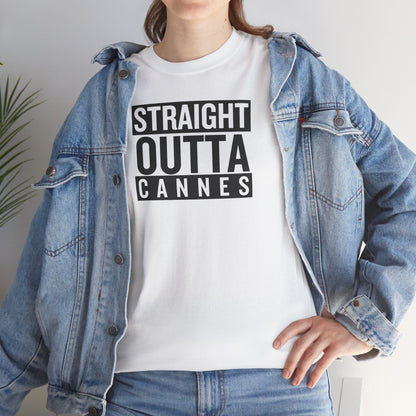 STRAIGHT OUTTA CANNES Unisex Heavy Cotton Tee