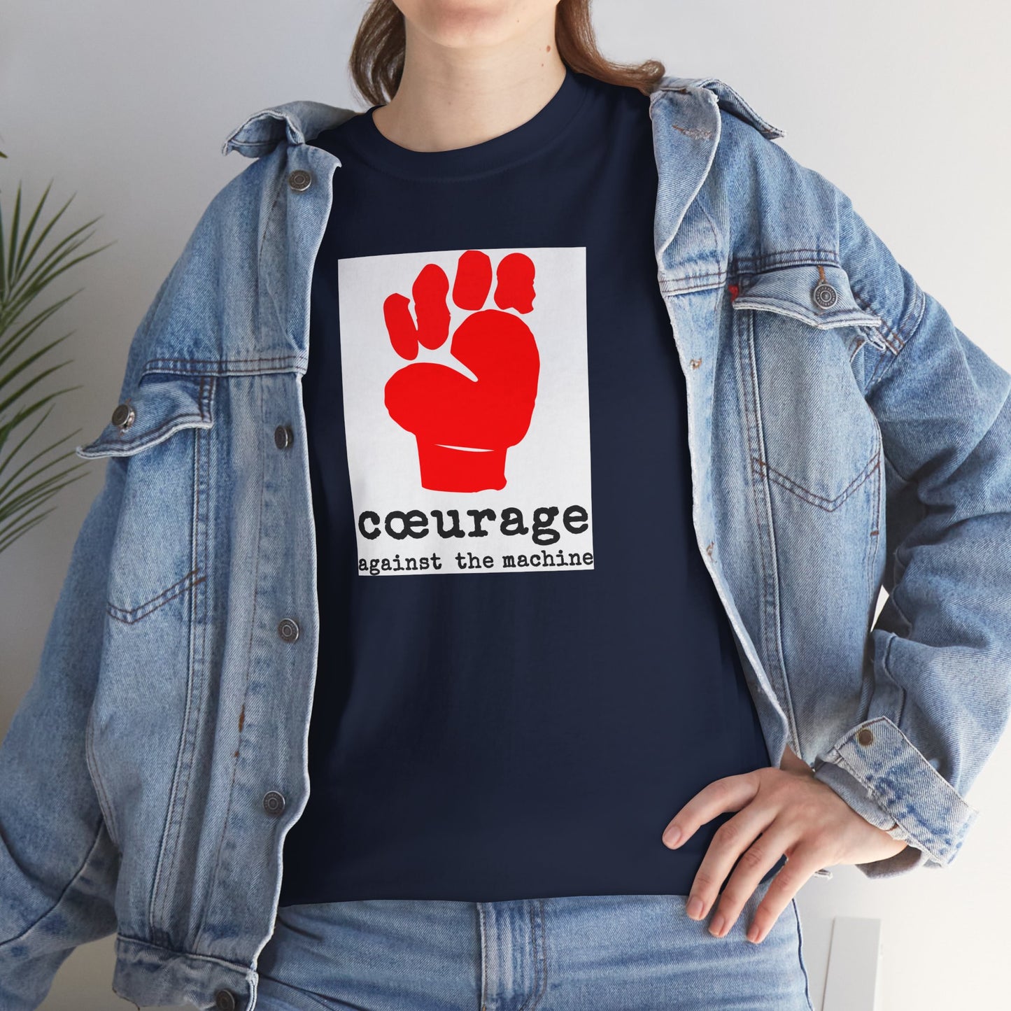 cœurage against the machine Unisex Heavy Cotton Tee
