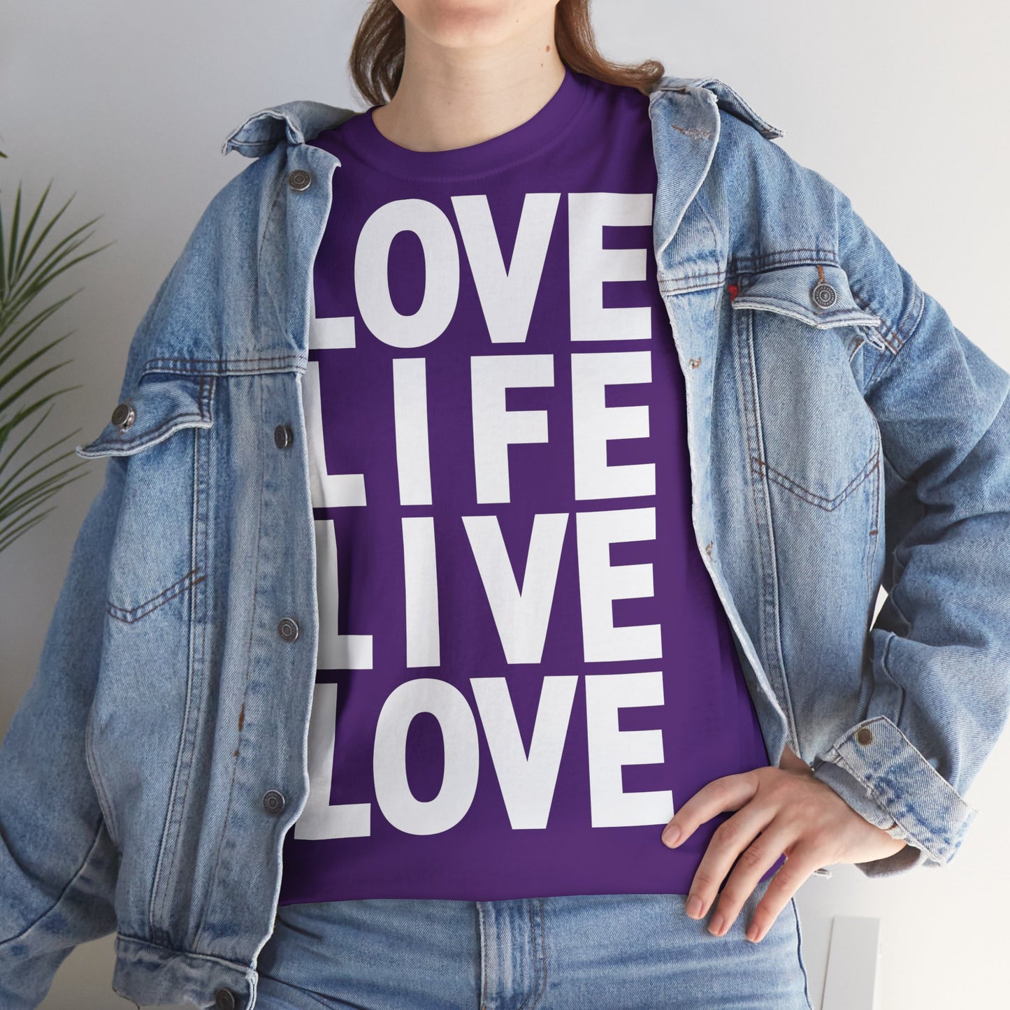 LOVE LIFE LIVE LOVE Unisex Heavy Cotton Tee