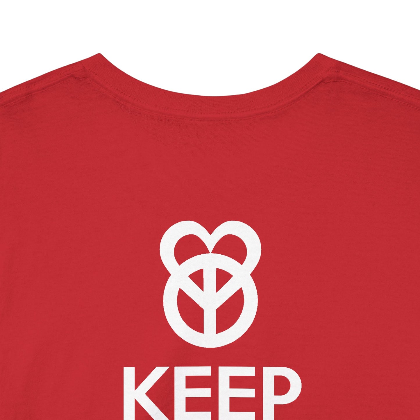 KEEP PEACE AND LOVE ON Unisex Heavy Cotton Tee