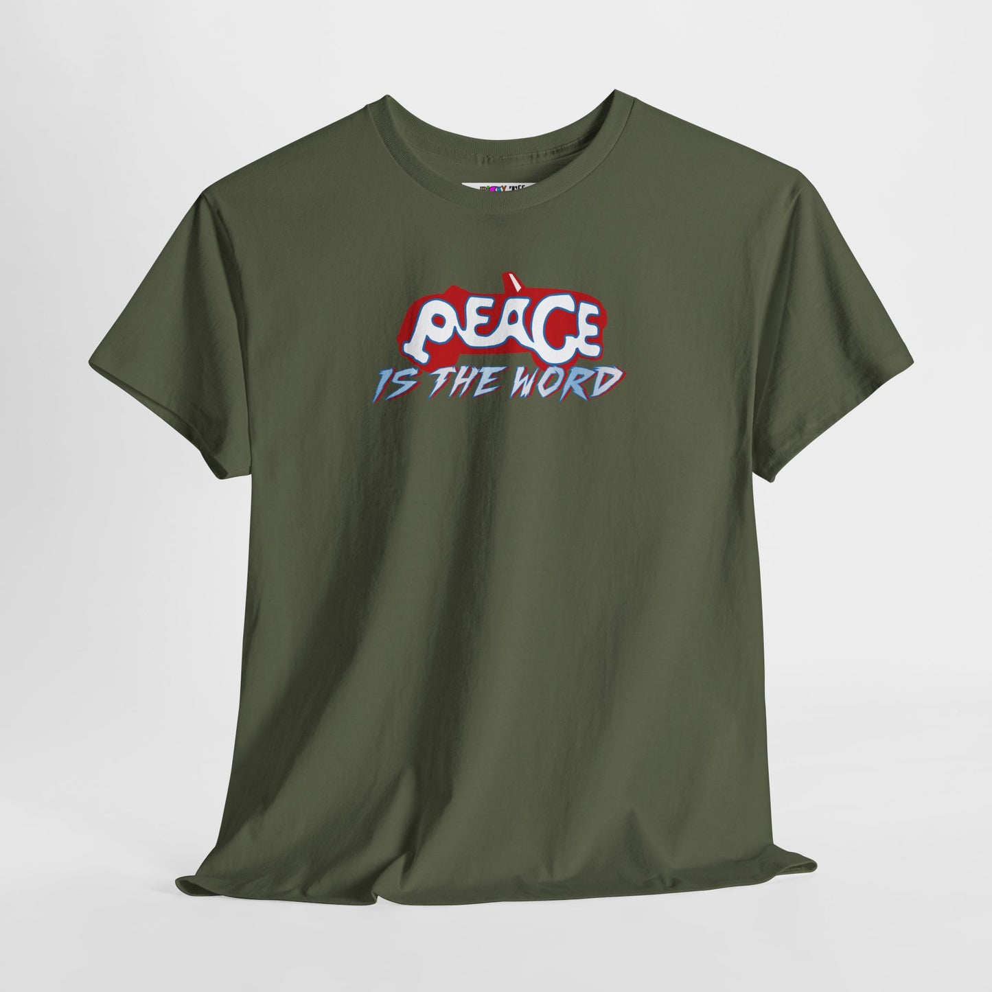 PEACE IS THE WORD Unisex Heavy Cotton Tee