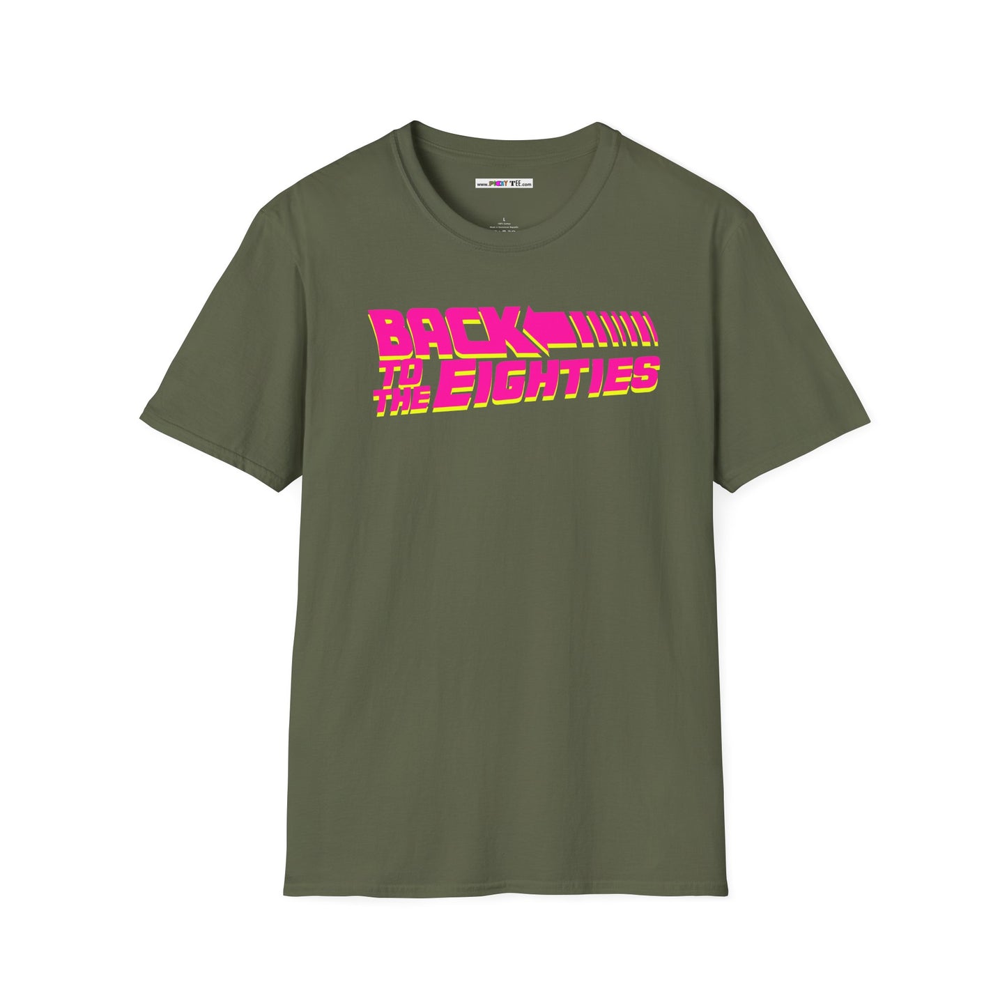 BACK TO THE EIGHTIES Unisex Softstyle 100% Cotton T-Shirt