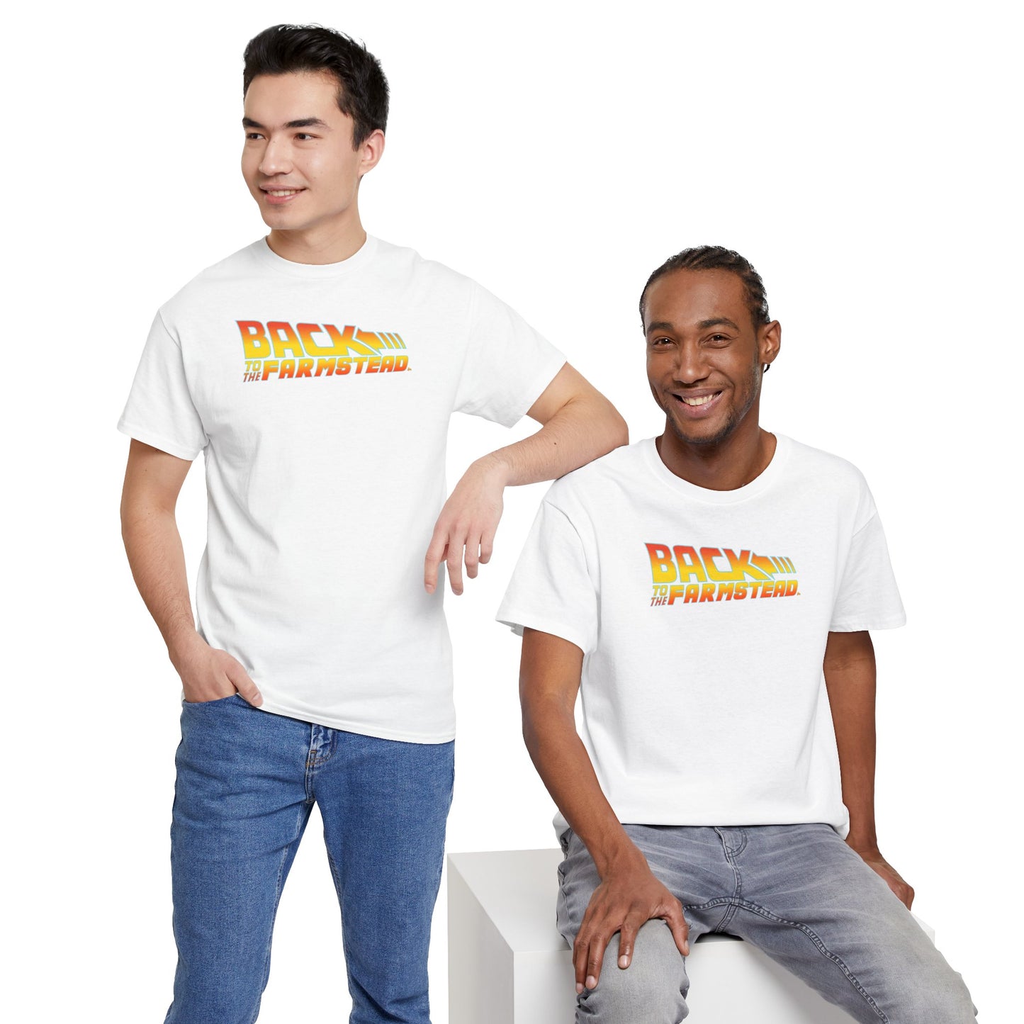 BACK TO THE FARMSTEAD Unisex Heavy Cotton Tee