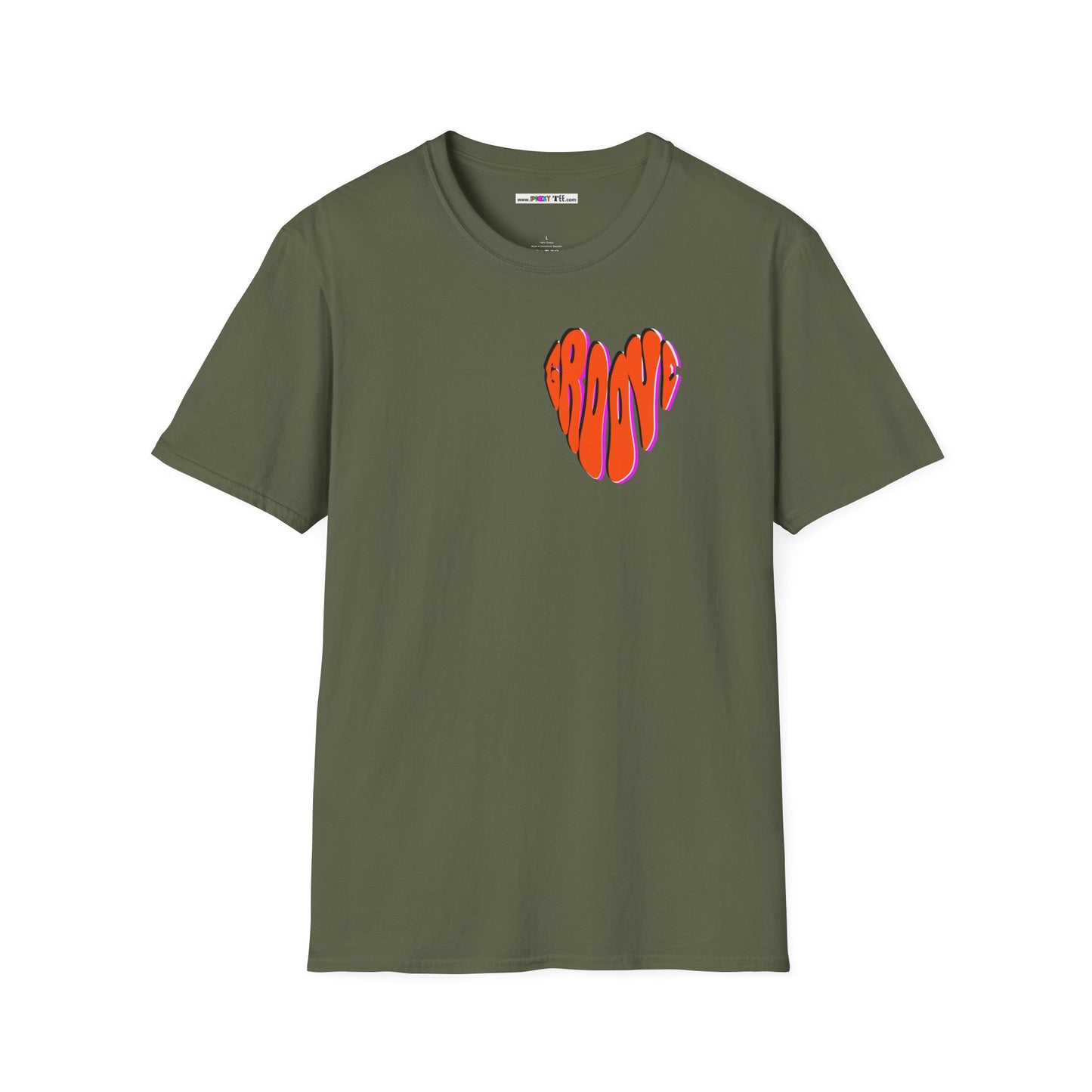 GROOVE is in THE HEART Unisex Softstyle 100% Cotton T-Shirt