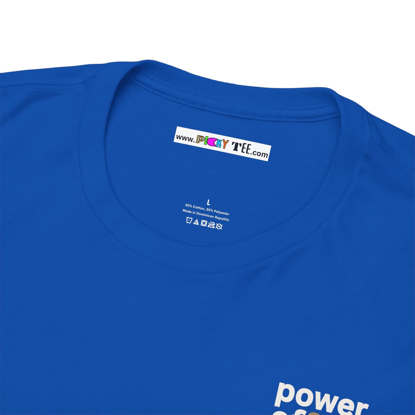 power off now Unisex Heavy Cotton Tee