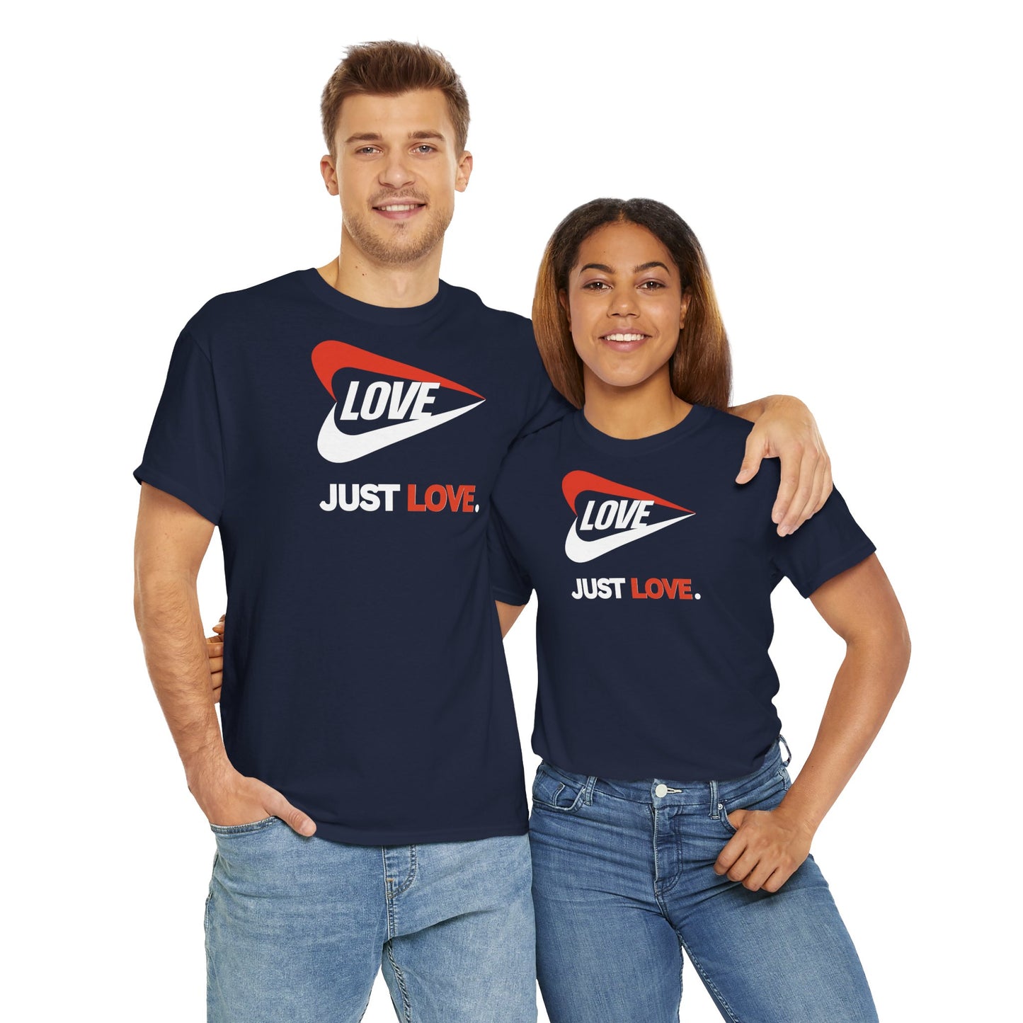 LOVE JUST LOVE. Unisex Heavy Cotton Tee