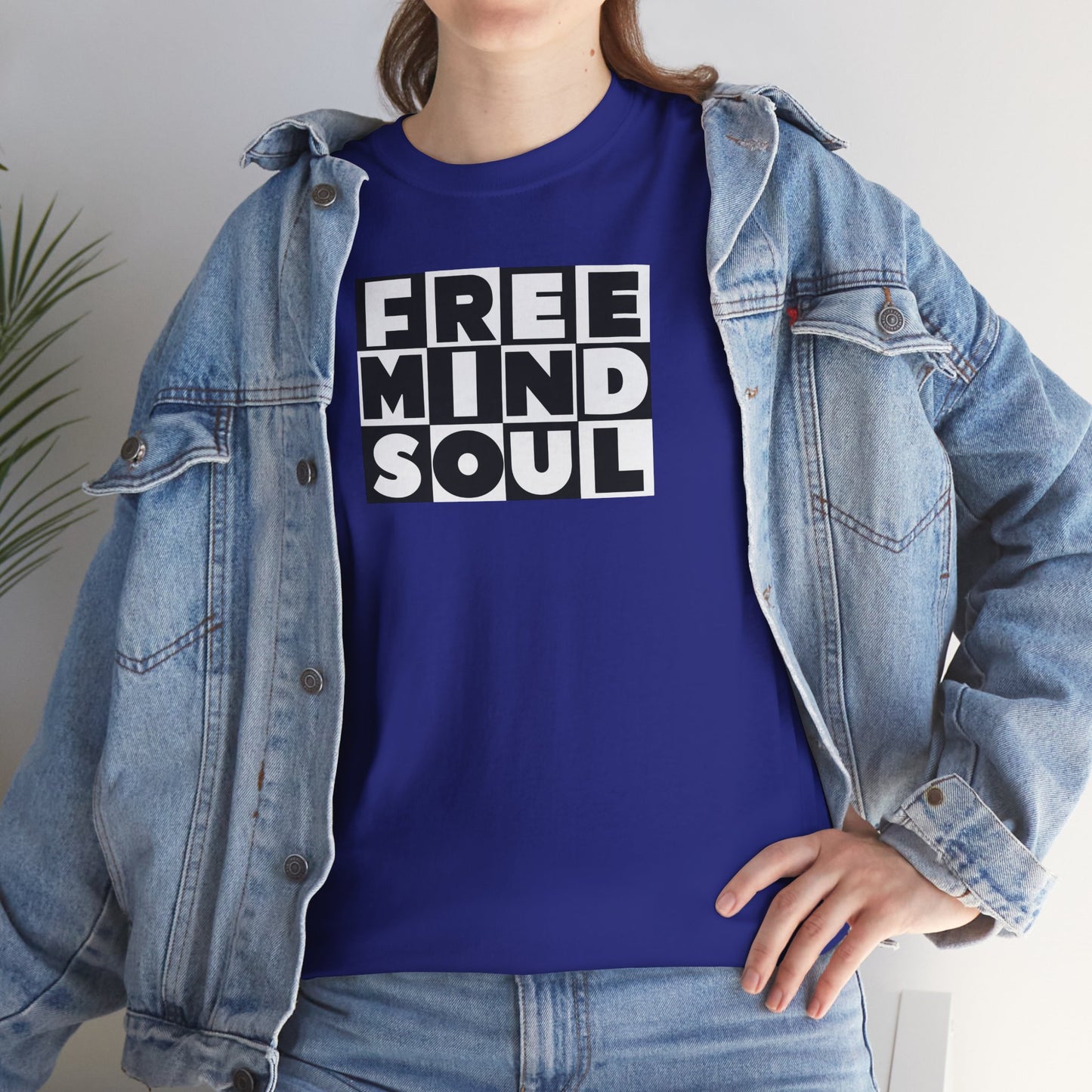 FREE MIND SOUL Unisex Heavy Cotton Tee