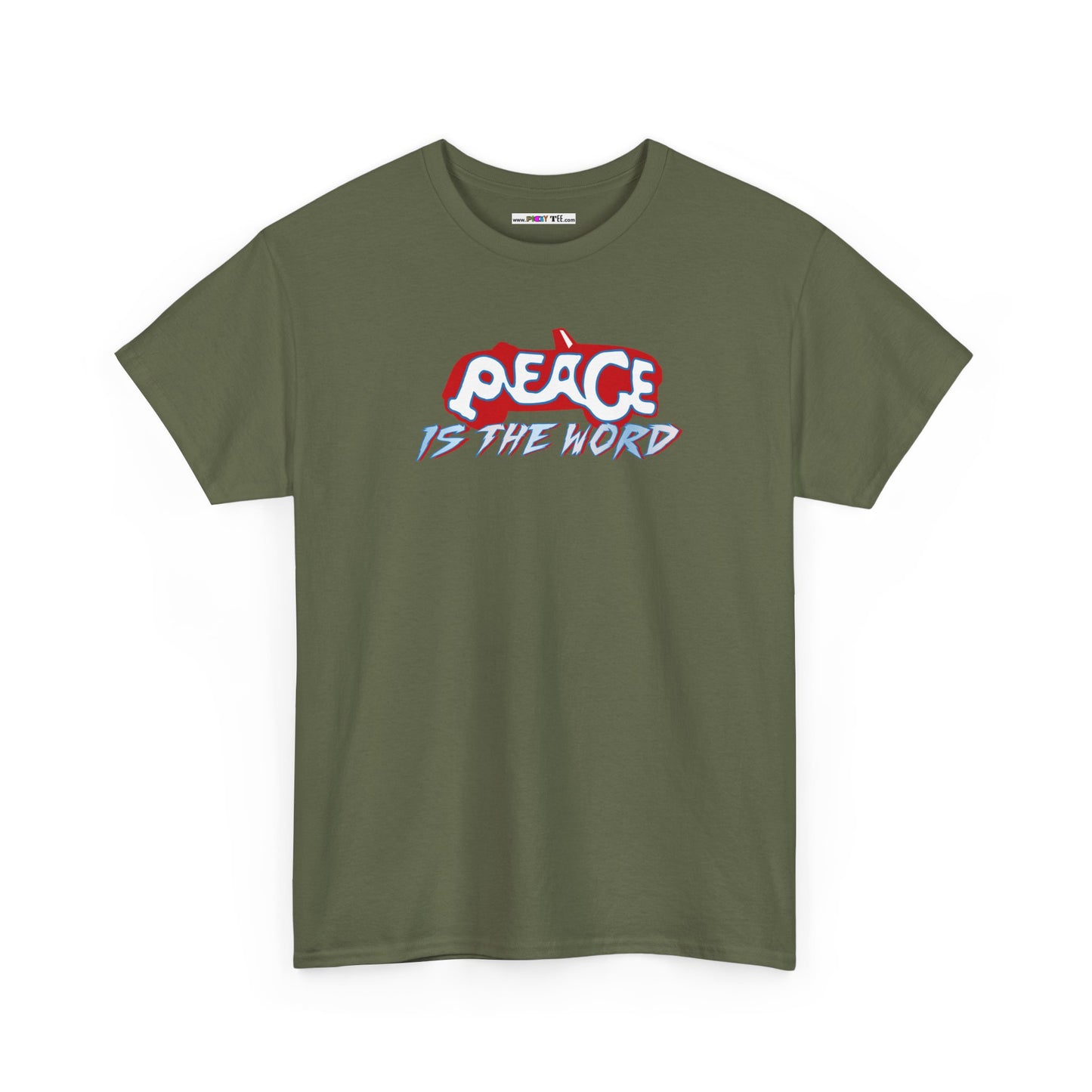 PEACE IS THE WORD Unisex Heavy Cotton Tee