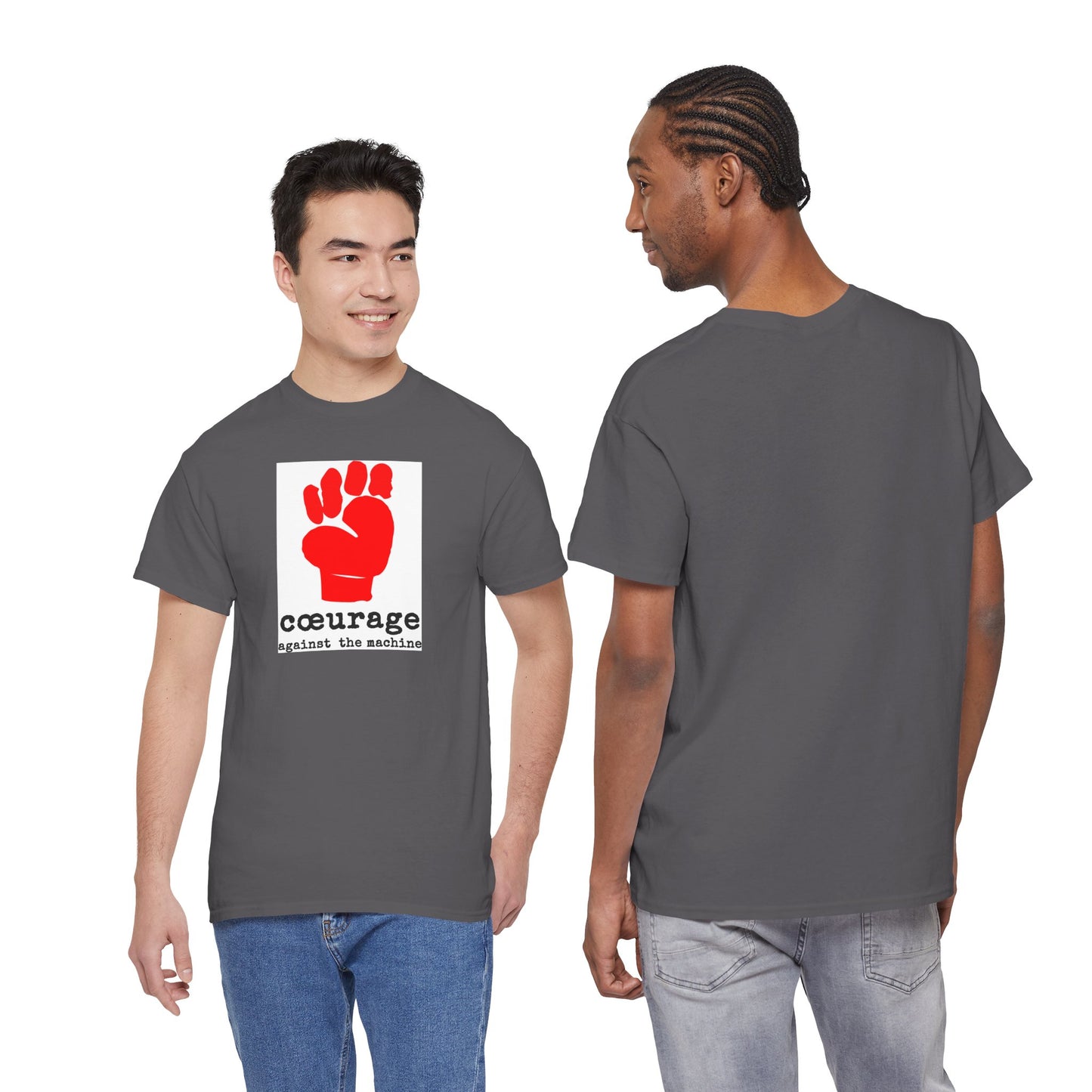 cœurage against the machine Unisex Heavy Cotton Tee
