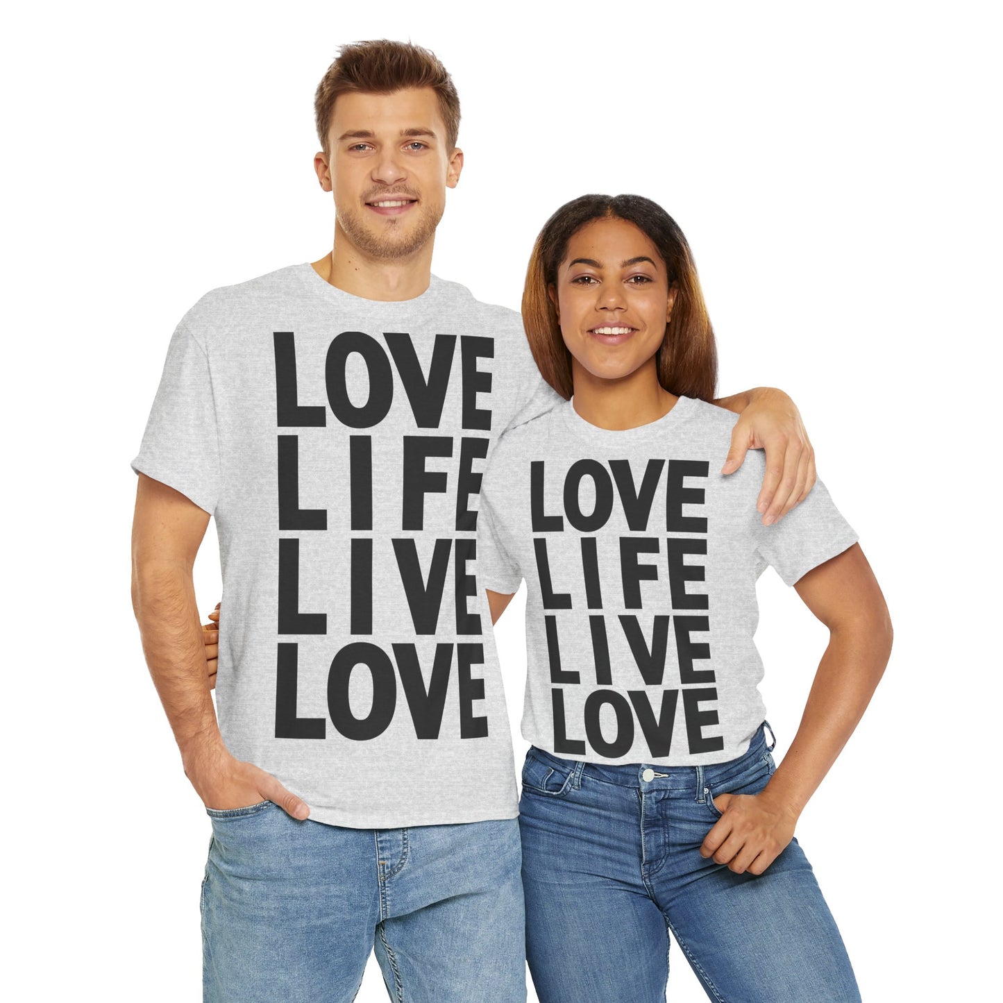 LOVE LIFE LIVE LOVE Unisex Heavy Cotton Tee