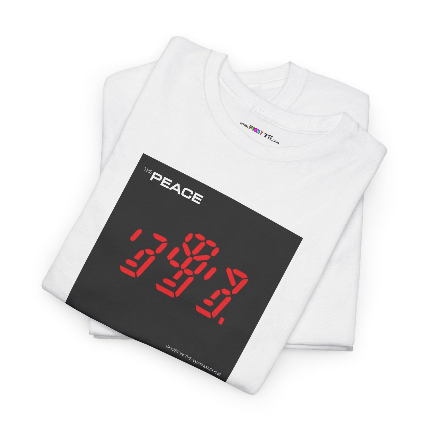 the PEACE ghost in the war-machine Unisex Heavy Cotton Tee