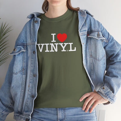 I ❤️ VINYL Unisex Heavy Cotton Tee