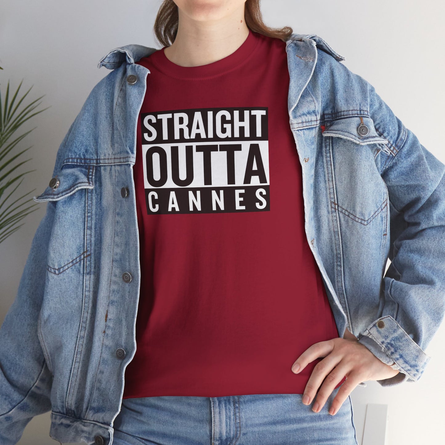 STRAIGHT OUTTA CANNES Unisex Heavy Cotton Tee