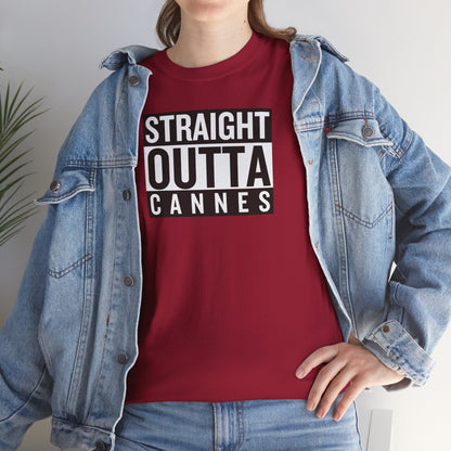 STRAIGHT OUTTA CANNES Unisex Heavy Cotton Tee