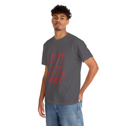 WE ARE SPIRIT IN THE MATERIAL WORLD Unisex Softstyle 100% Cotton T-Shirt
