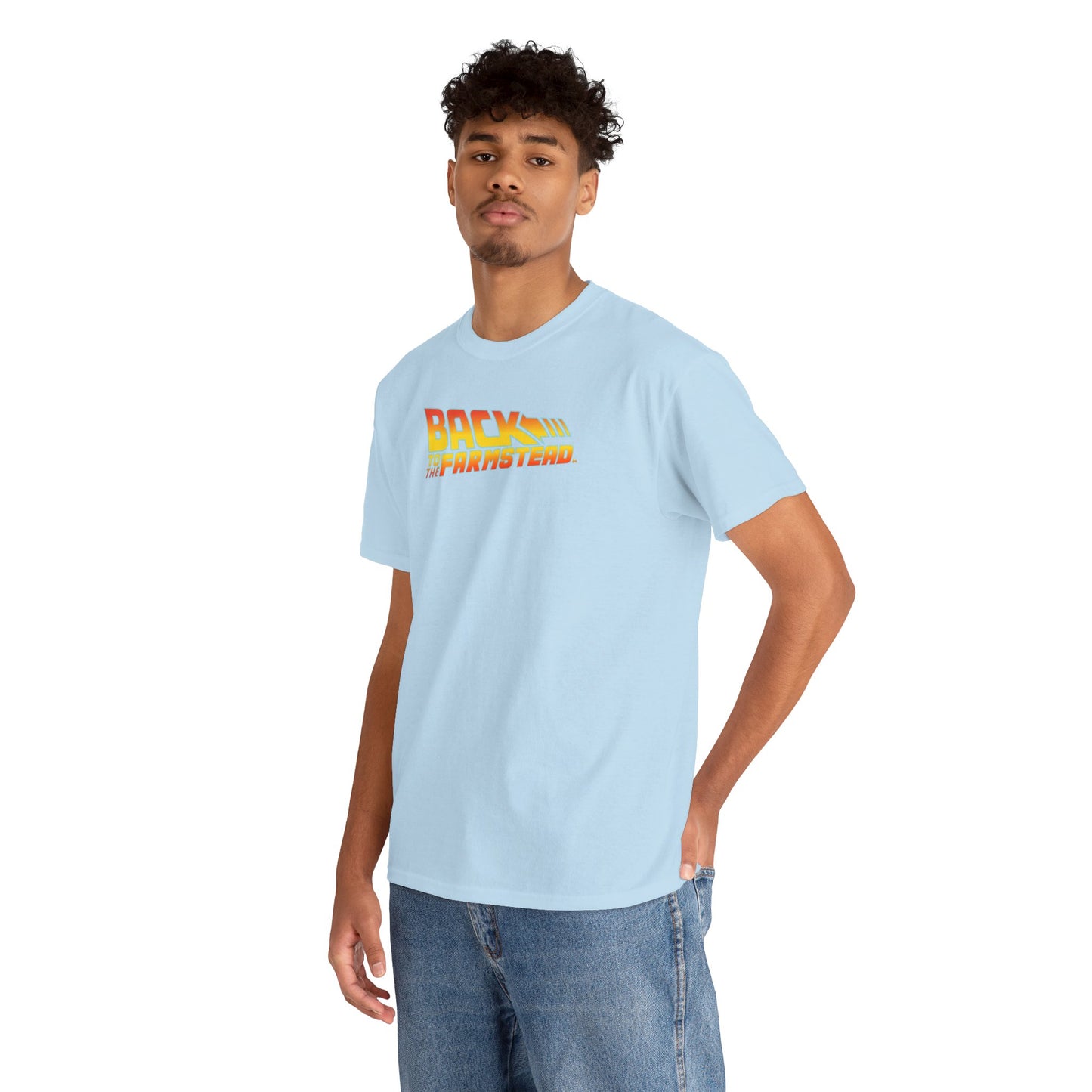 BACK TO THE FARMSTEAD Unisex Heavy Cotton Tee