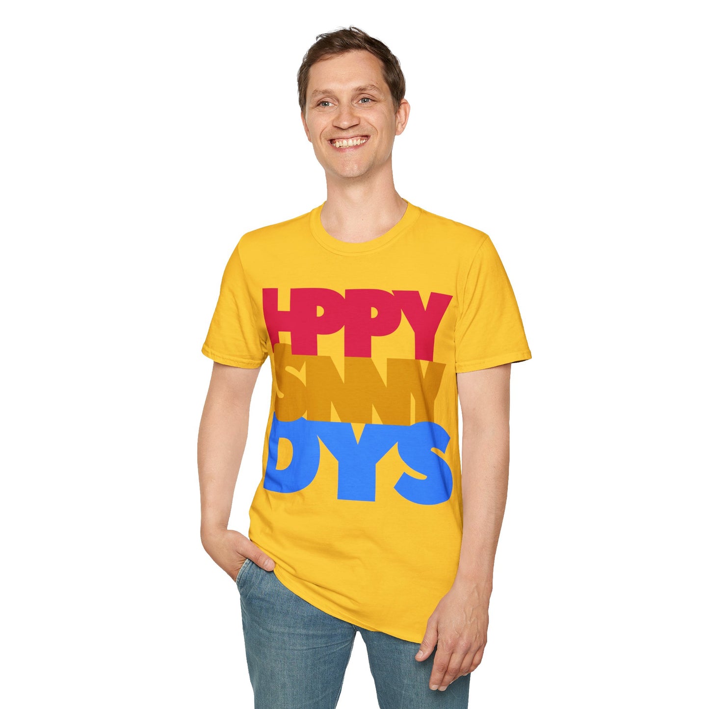 HPPY SNNY DYS Unisex Softstyle 100% Cotton T-Shirt