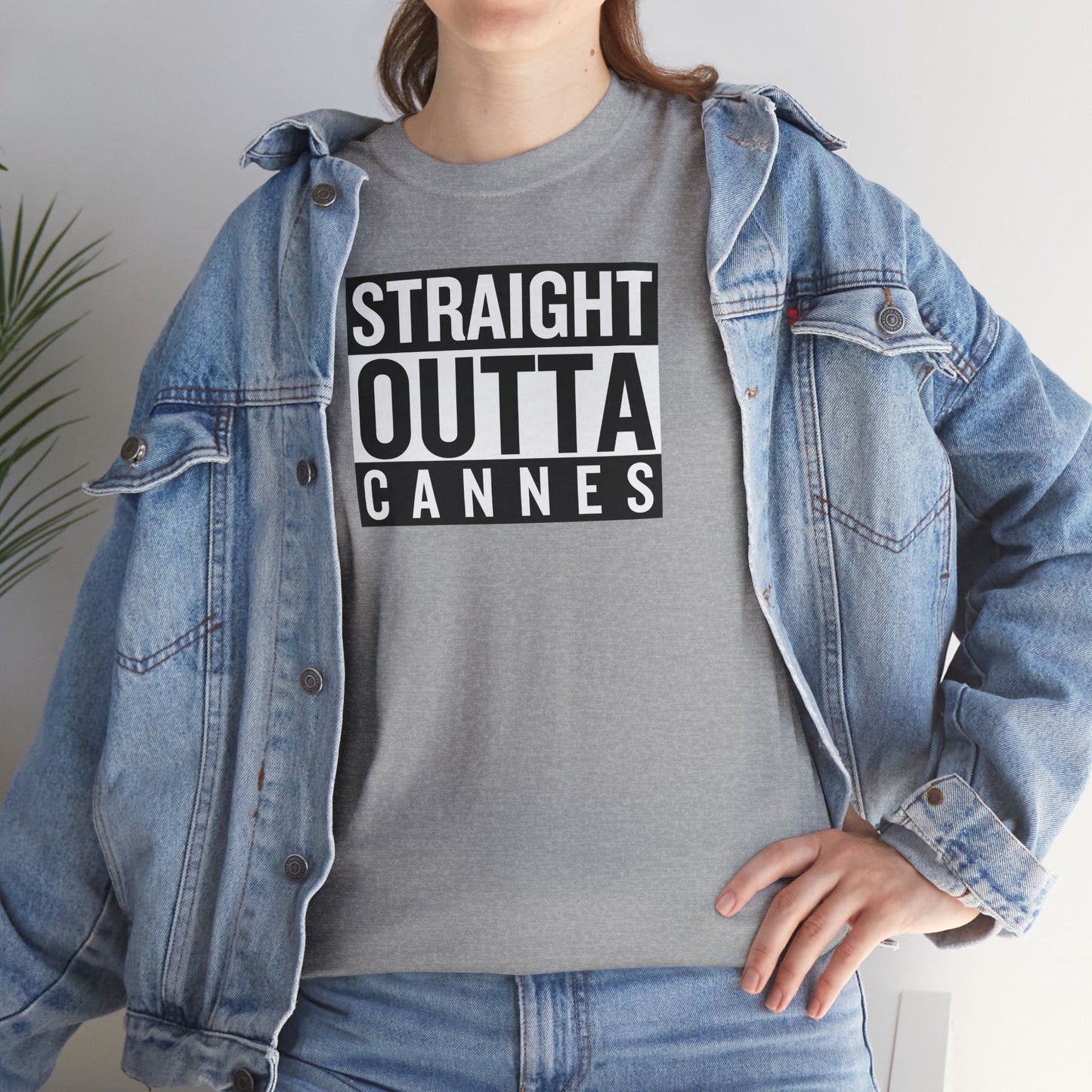 STRAIGHT OUTTA CANNES Unisex Heavy Cotton Tee