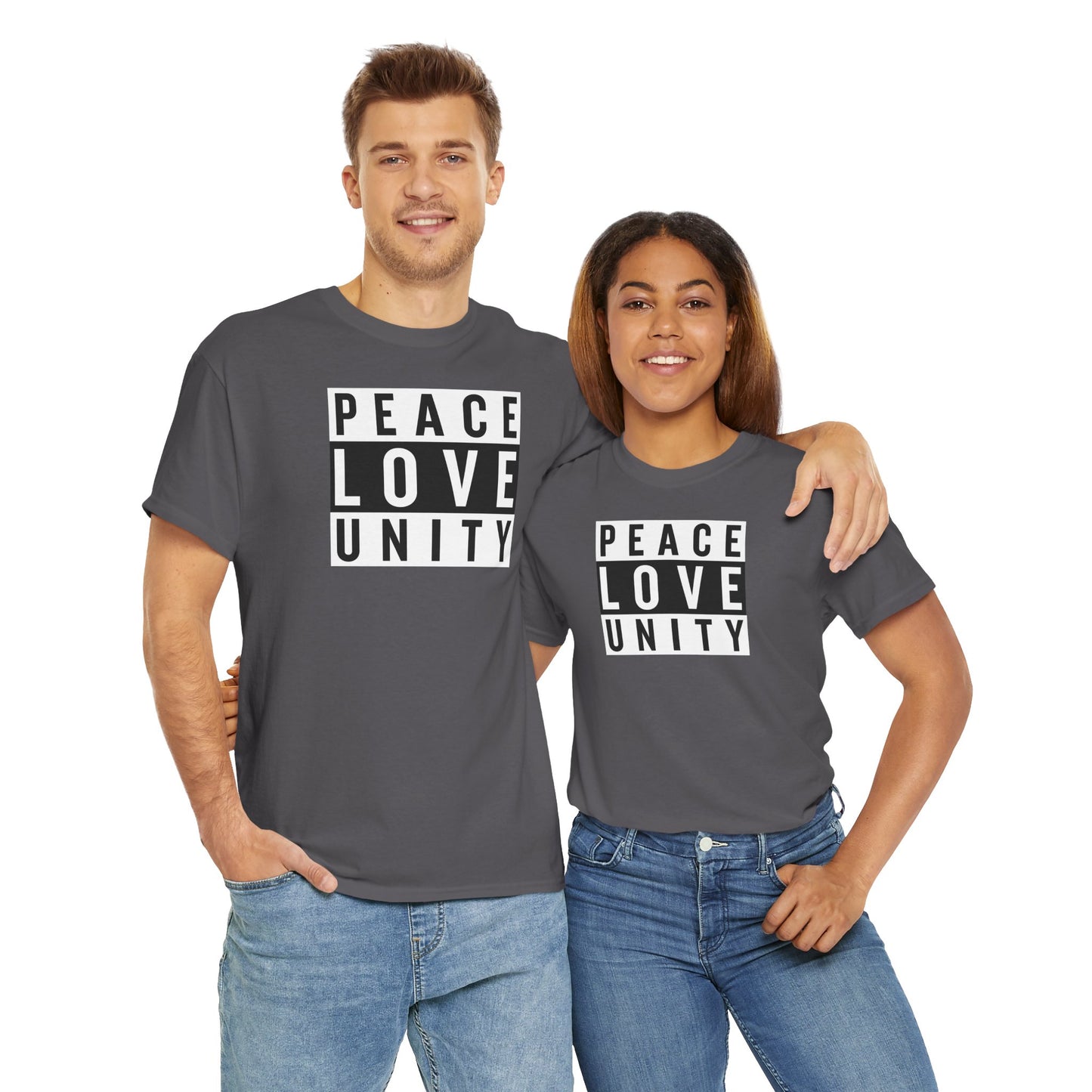 PEACELOVEUNITY Unisex Heavy Cotton Tee