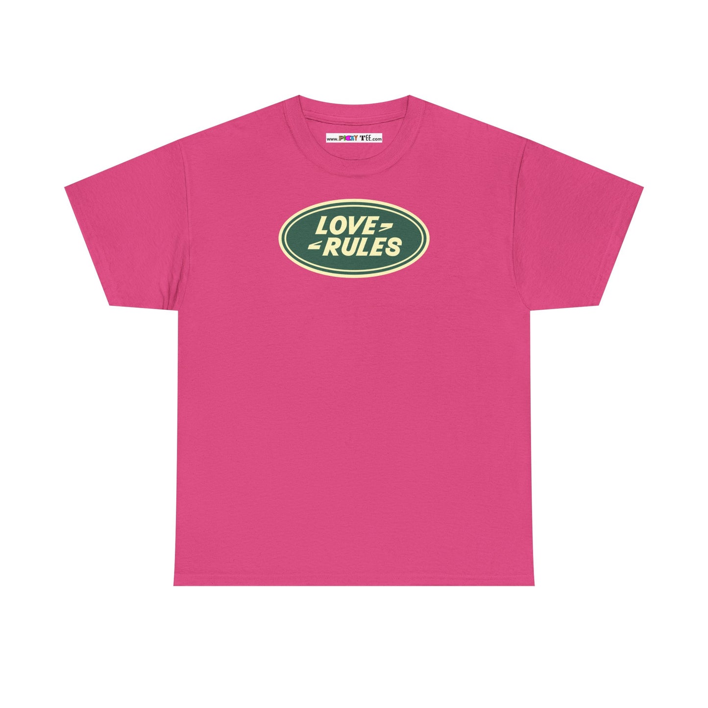 LOVE RULES Unisex Heavy Cotton Tee