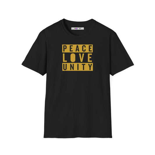 PEACE-LOVE-UNITY Unisex Softstyle 100% Cotton T-Shirt