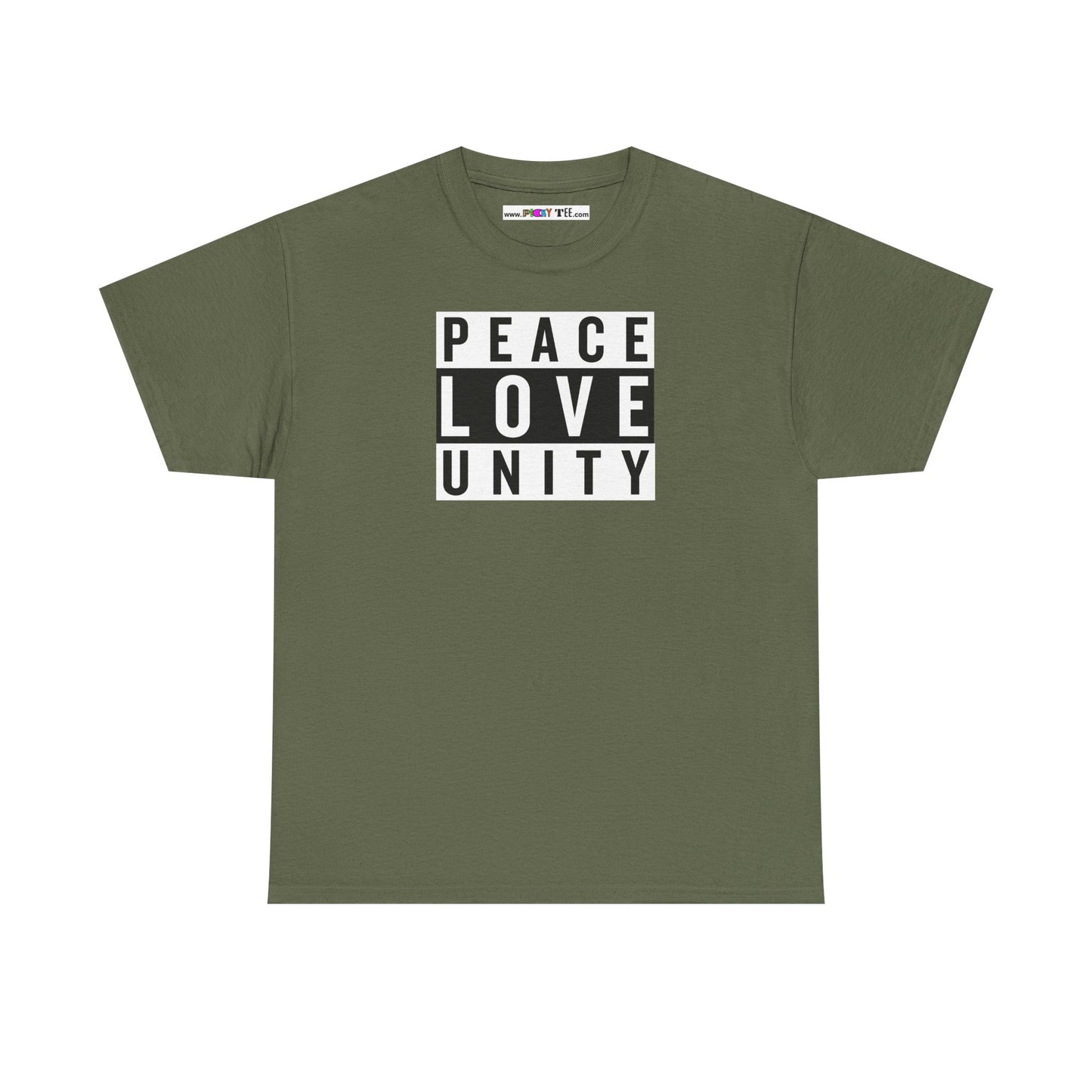 PEACELOVEUNITY Unisex Heavy Cotton Tee