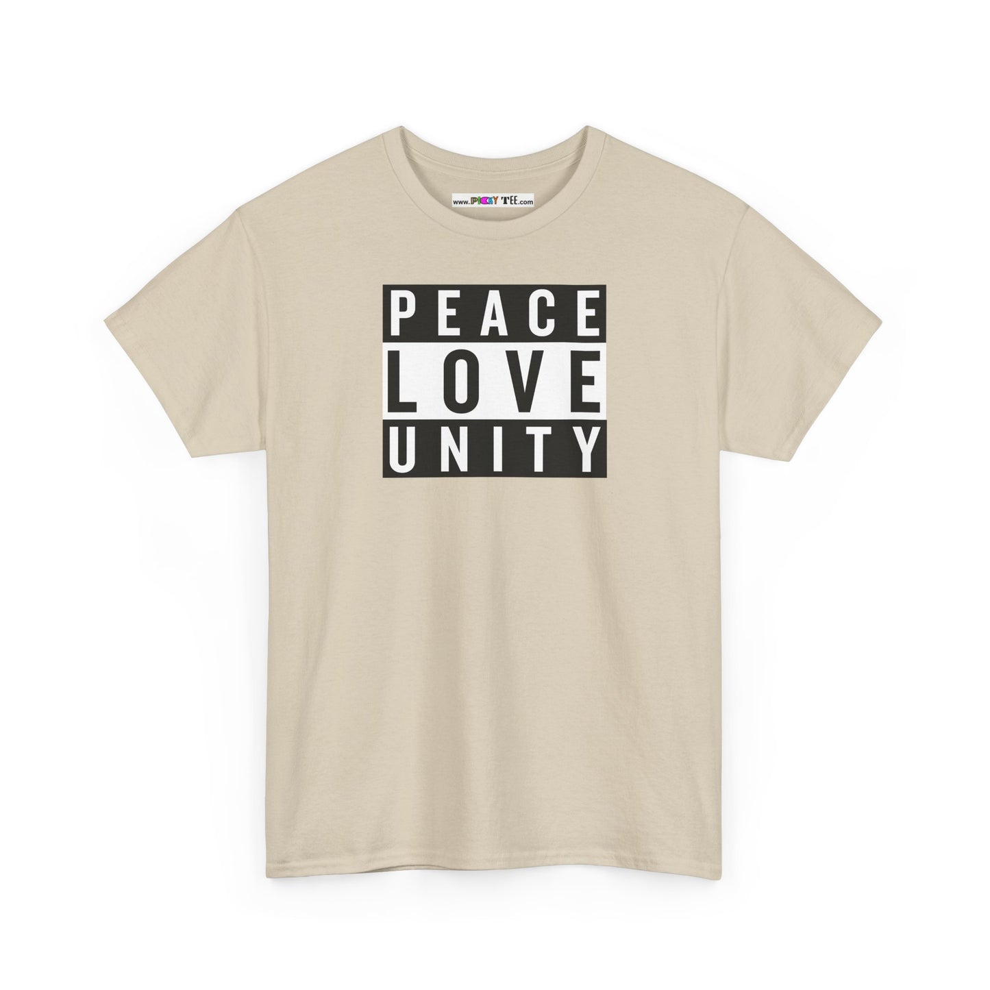 PEACELOVEUNITY Unisex Heavy Cotton Tee