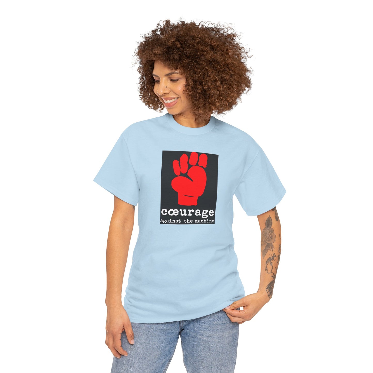 cœurage against the machine Unisex Heavy Cotton Tee