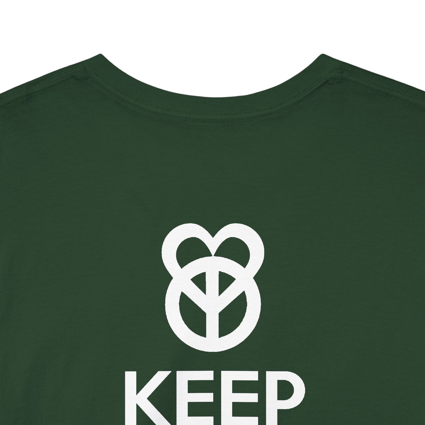 KEEP PEACE AND LOVE ON Unisex Heavy Cotton Tee