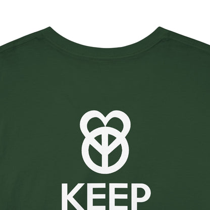 KEEP PEACE AND LOVE ON Unisex Heavy Cotton Tee