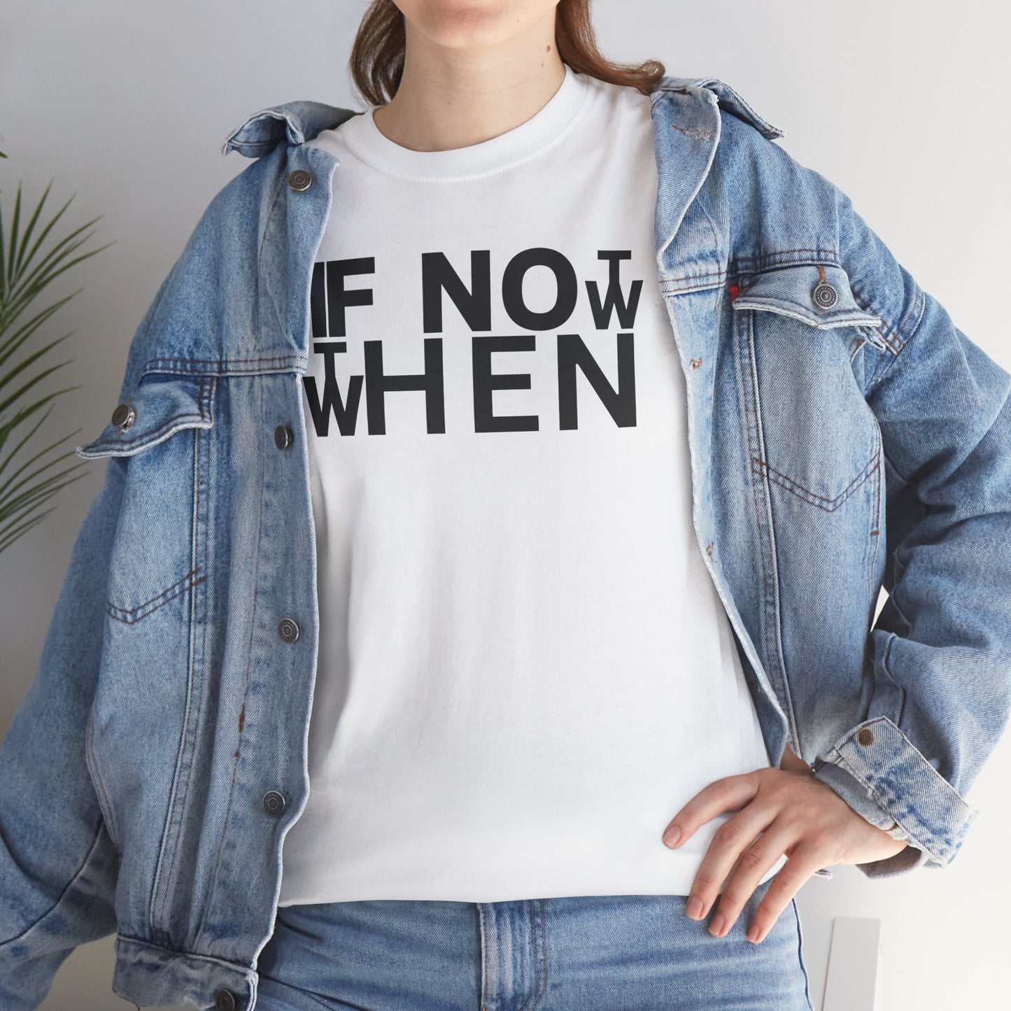 IF NOT NOW THEN WHEN Unisex Heavy Cotton Tee