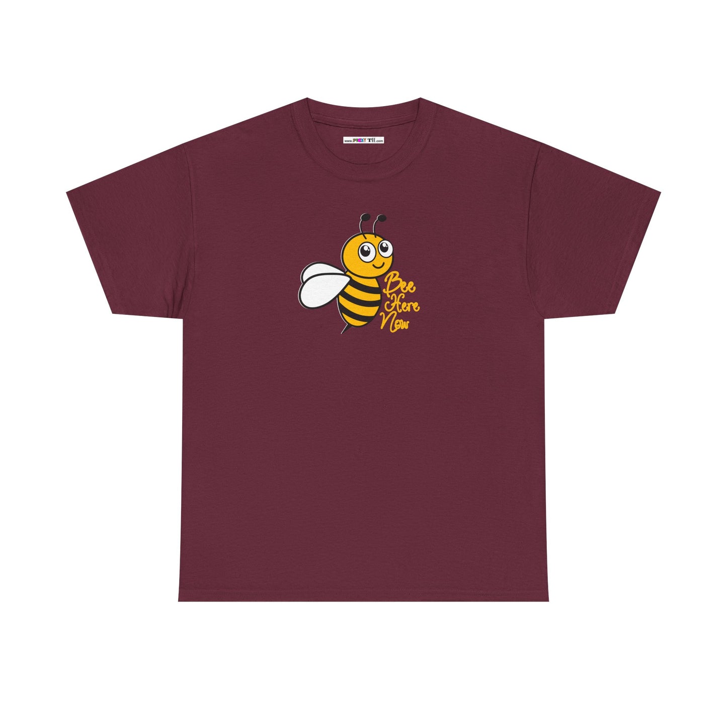 Bee Here Now Unisex Heavy Cotton Tee