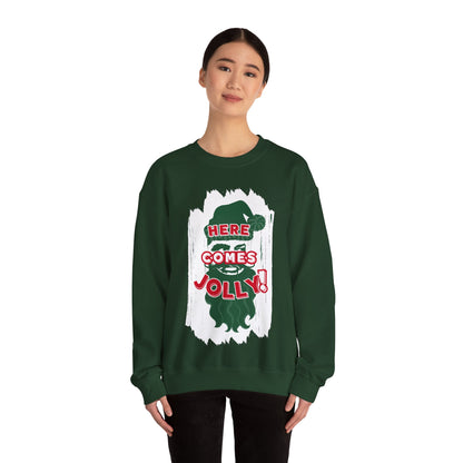 HERE COMES JOLLY! Unisex Heavy Blend™ Crewneck Sweatshirt