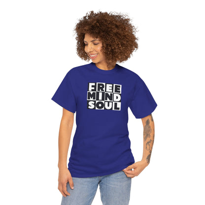 FREE MIND SOUL Unisex Heavy Cotton Tee