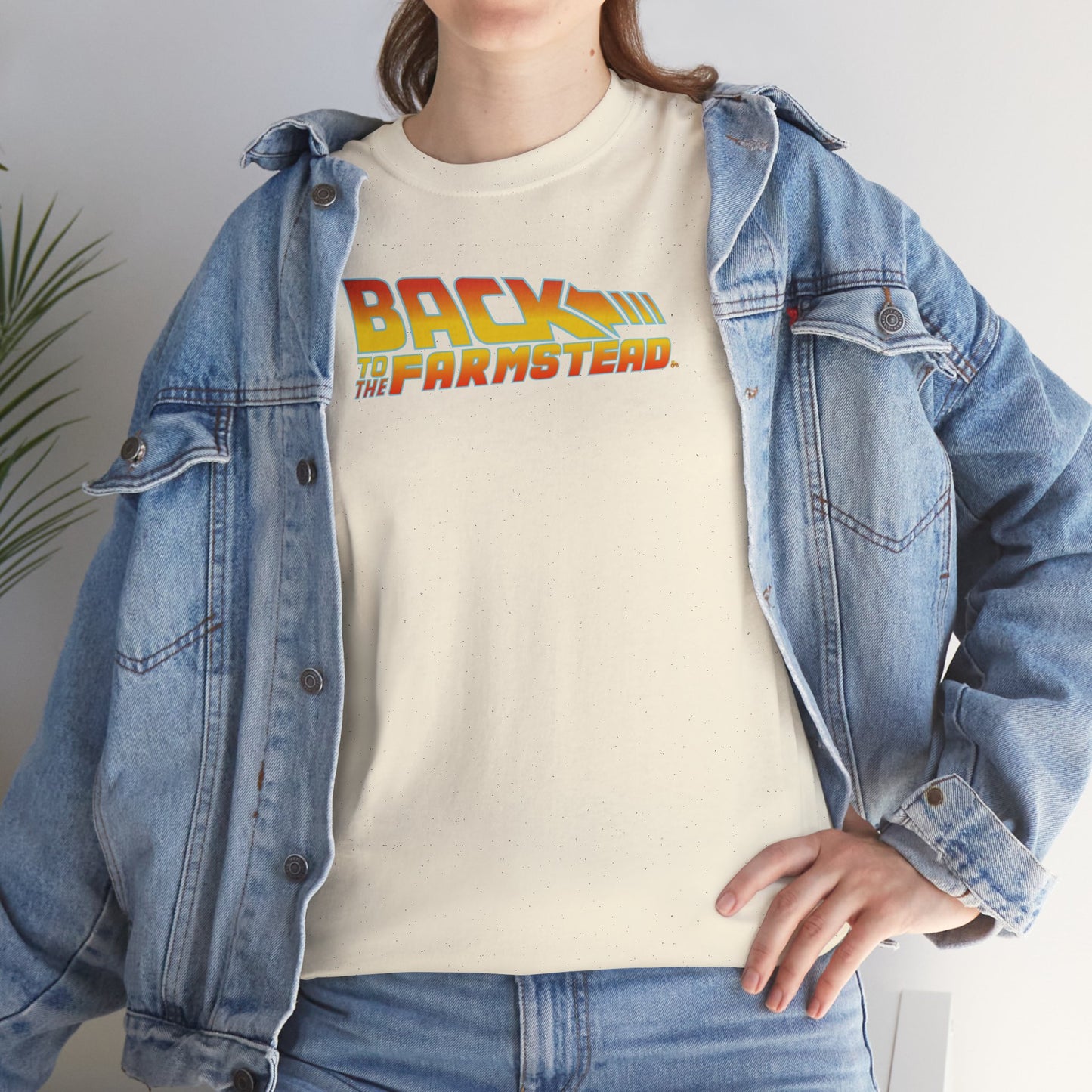 BACK TO THE FARMSTEAD Unisex Heavy Cotton Tee