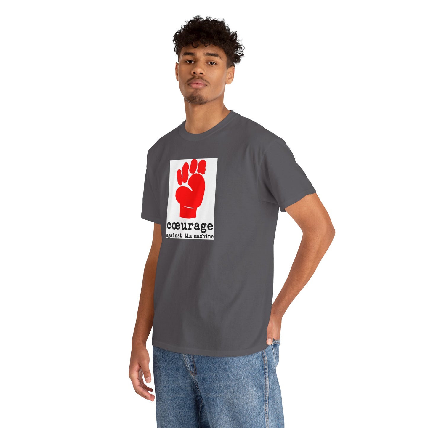 cœurage against the machine Unisex Heavy Cotton Tee