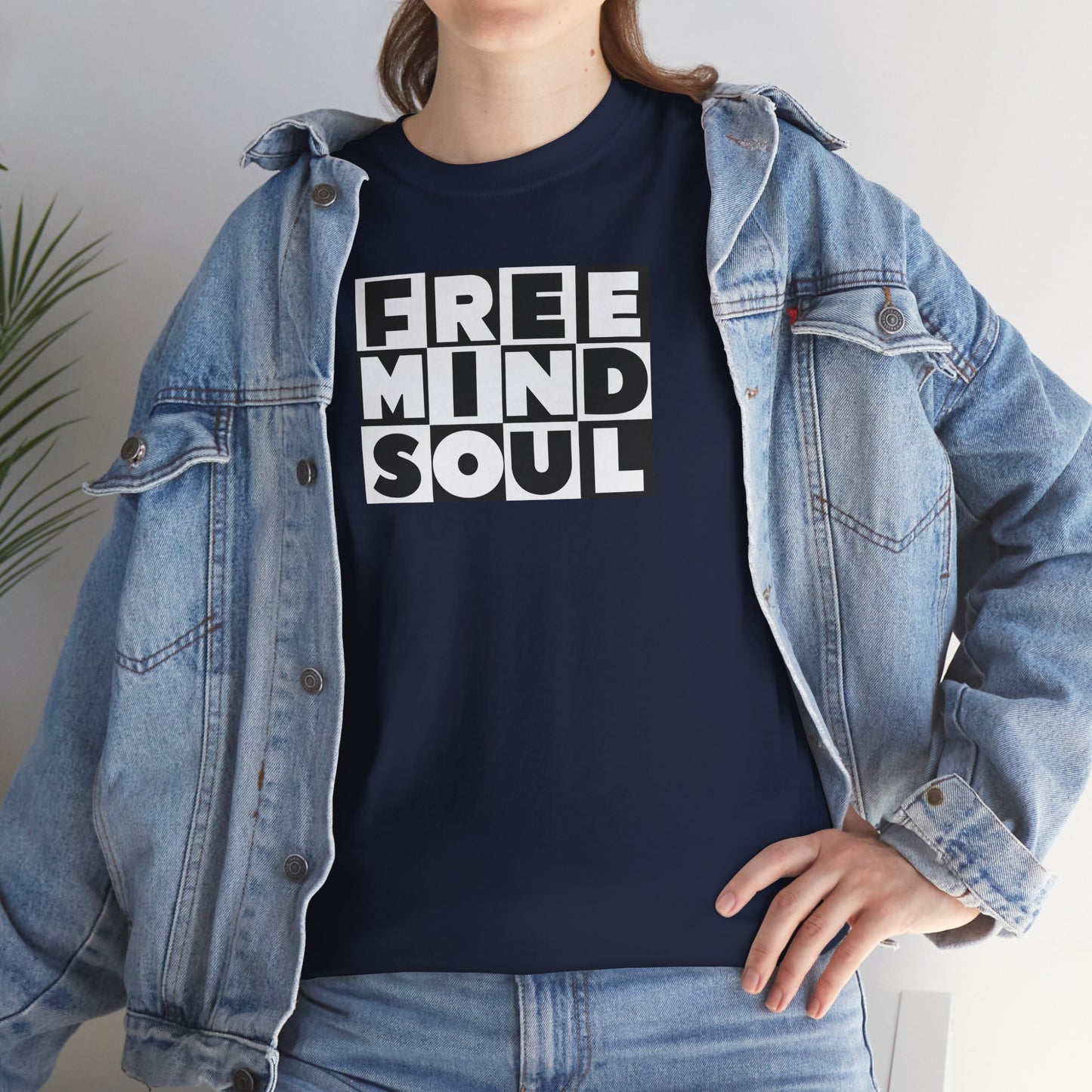 FREE MIND SOUL Unisex Heavy Cotton Tee