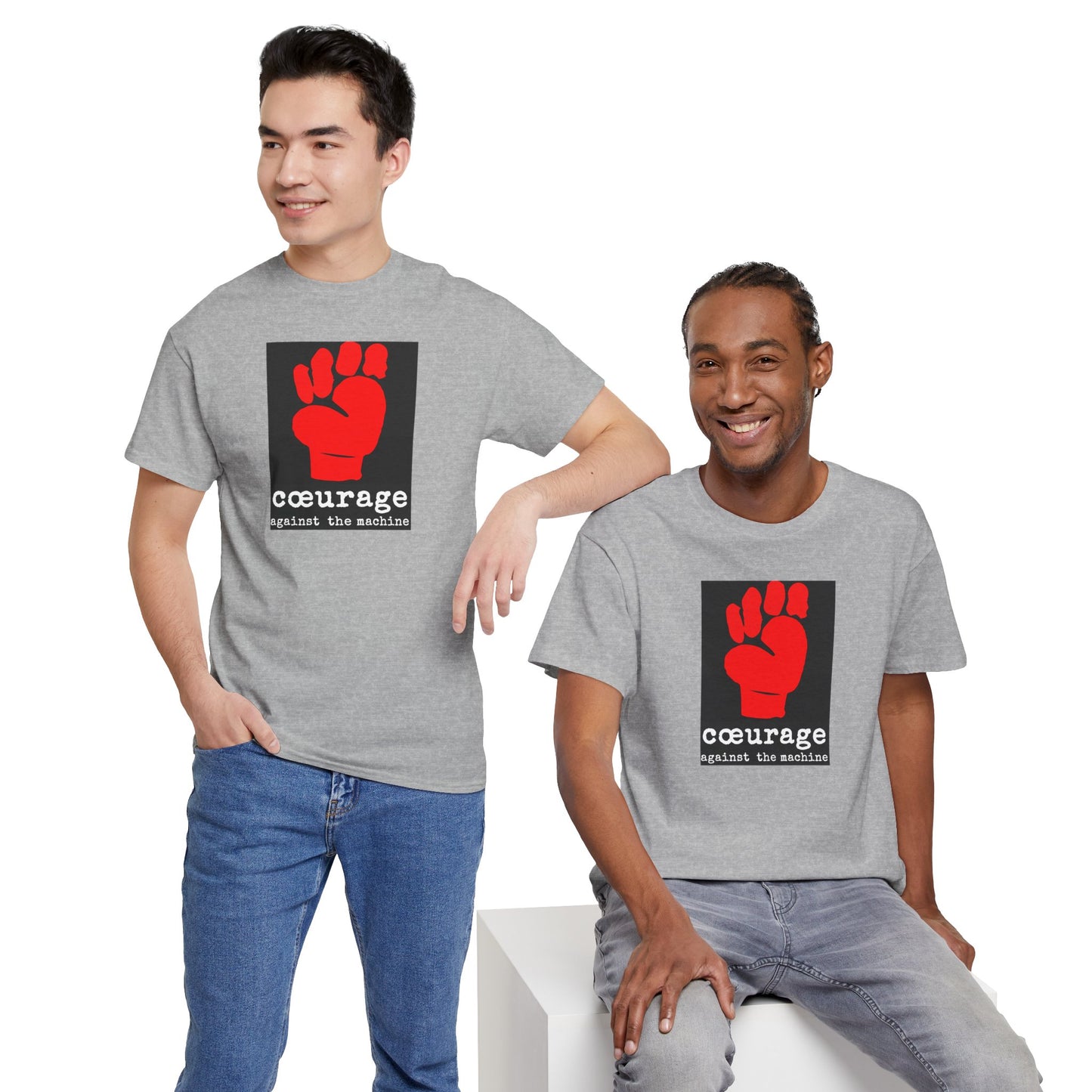 cœurage against the machine Unisex Heavy Cotton Tee