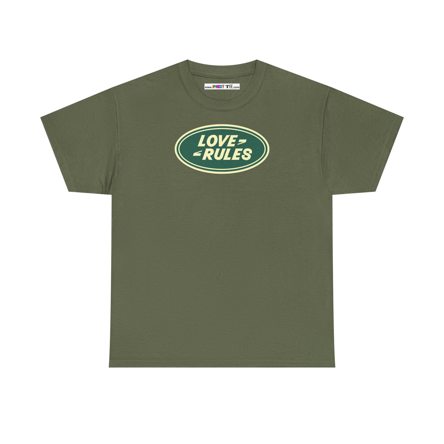 LOVE RULES Unisex Heavy Cotton Tee