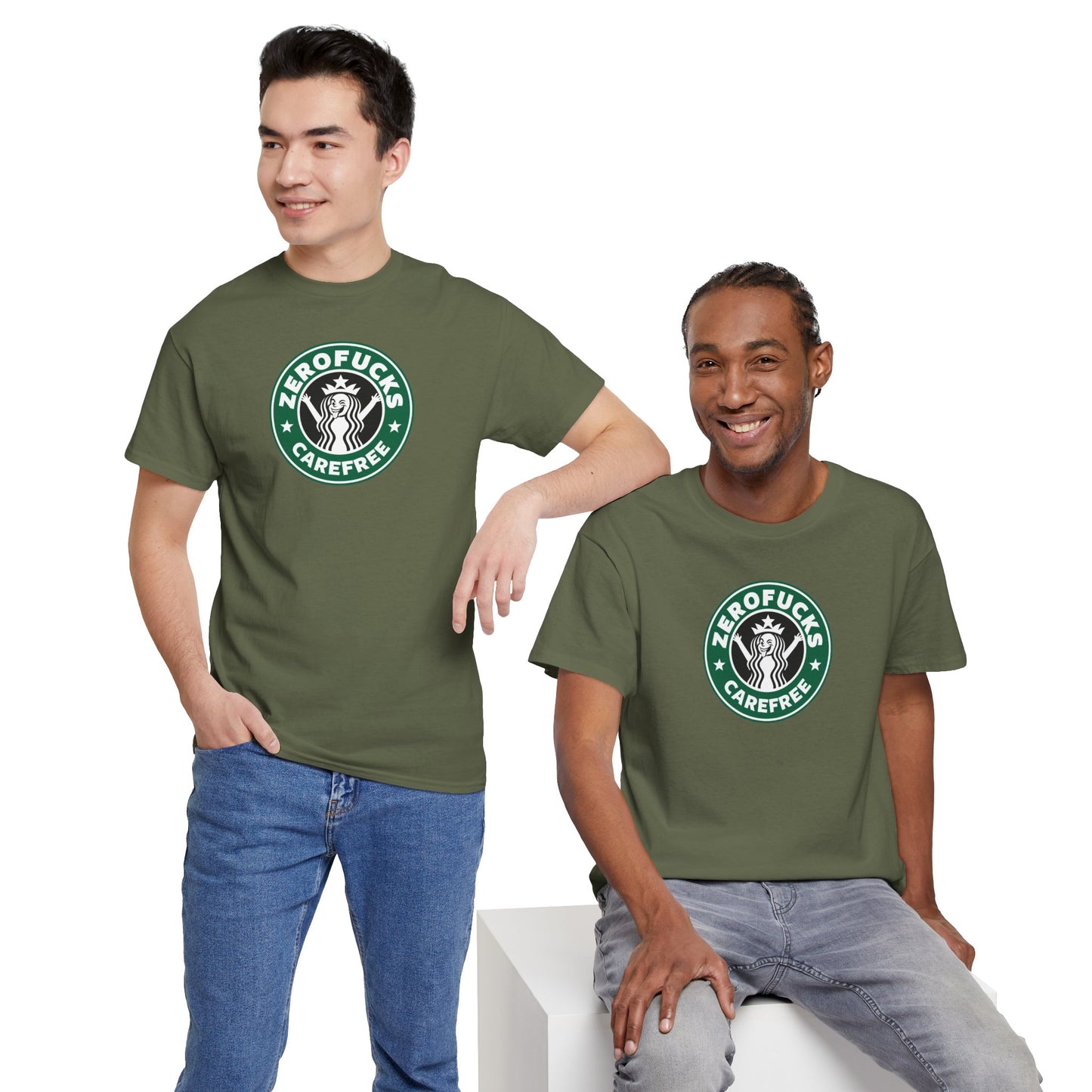 ZEROFUCKS CAREFREE Unisex Heavy Cotton Tee