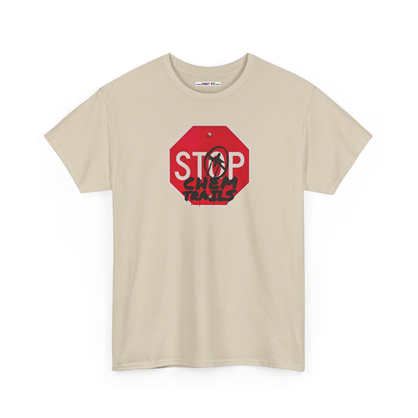 STOP chem trails Unisex Heavy Cotton Tee