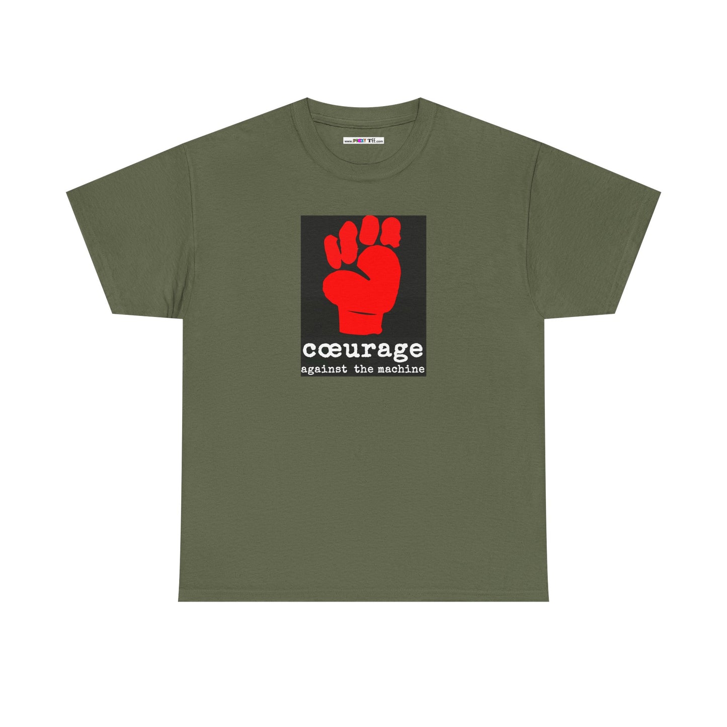 cœurage against the machine Unisex Heavy Cotton Tee