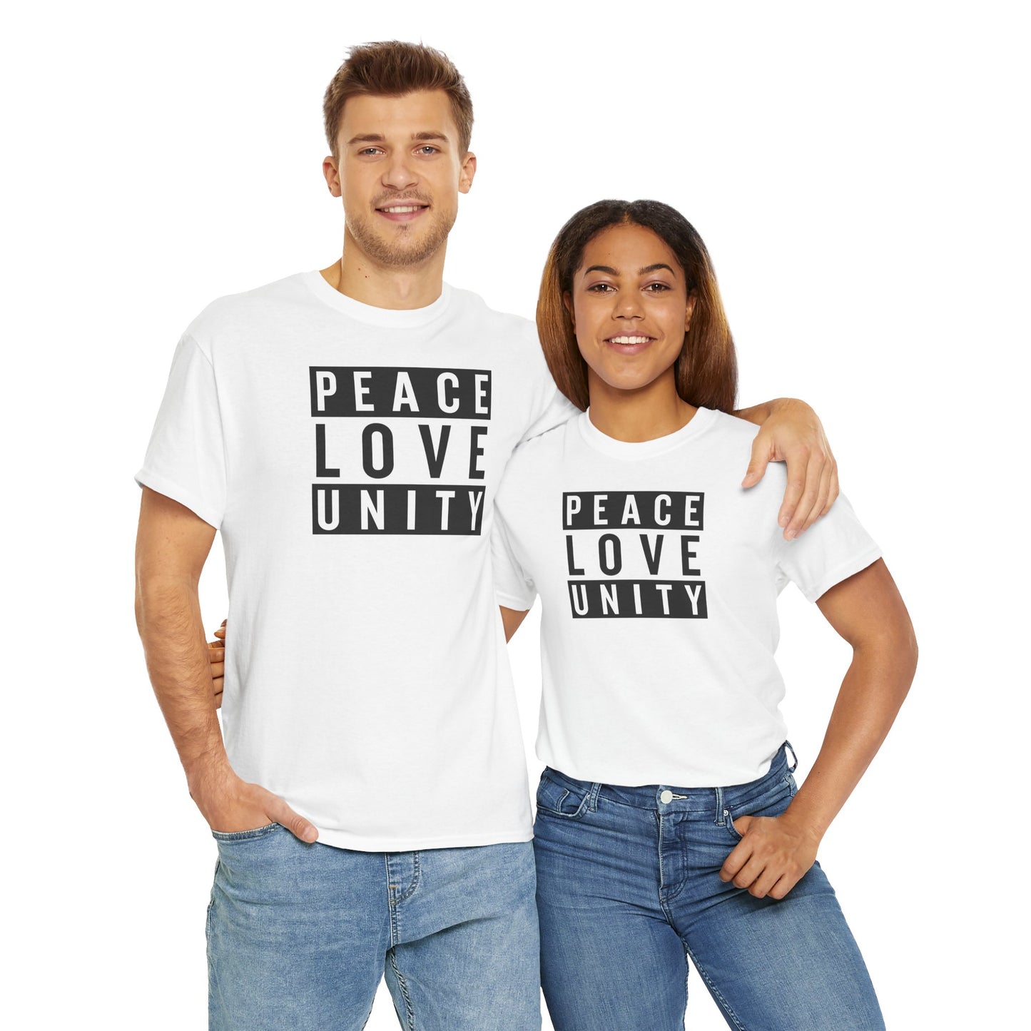 PEACELOVEUNITY Unisex Heavy Cotton Tee