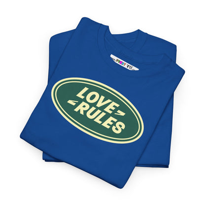 LOVE RULES Unisex Heavy Cotton Tee