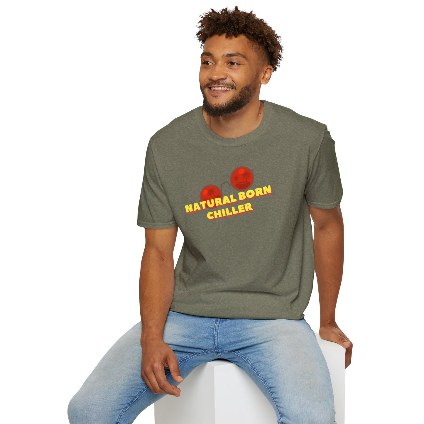 NATURAL BORN CHILLER Unisex Softstyle 100% Cotton T-Shirt