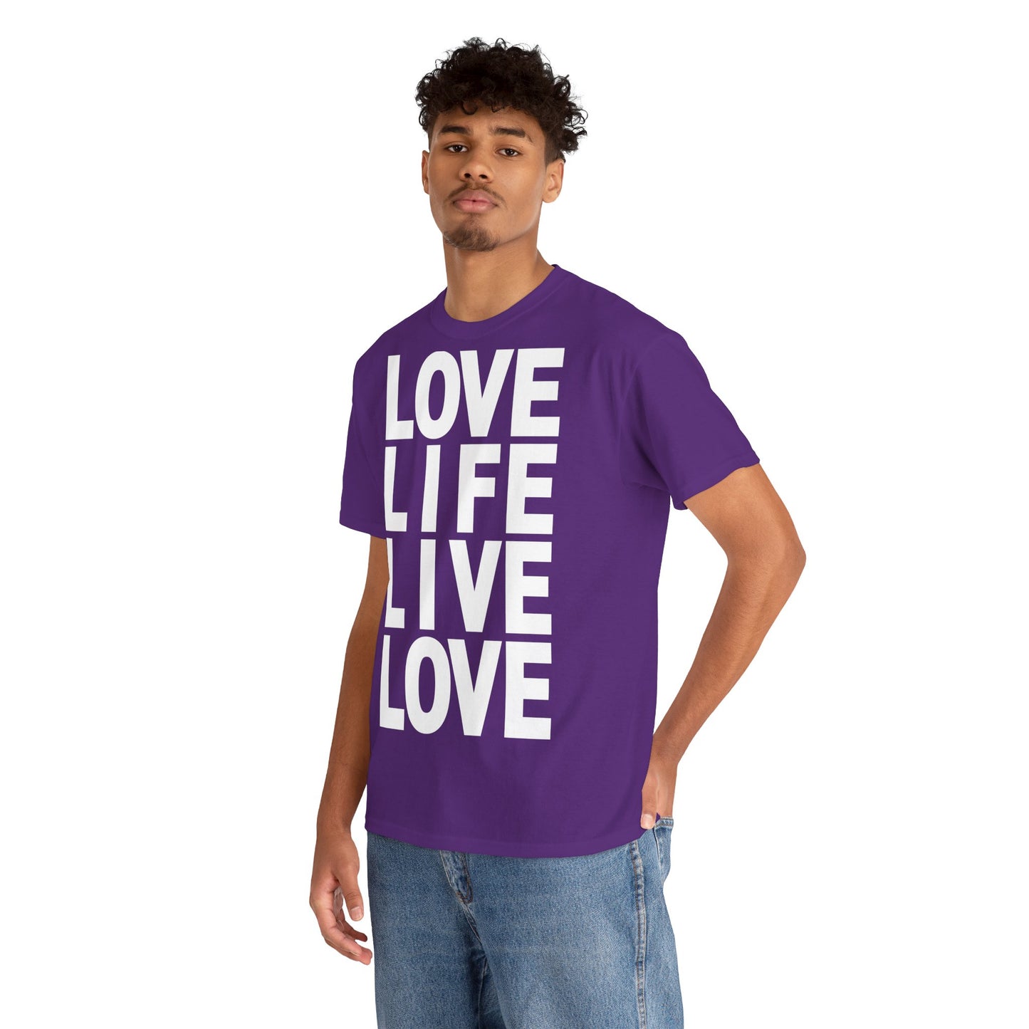 LOVE LIFE LIVE LOVE Unisex Heavy Cotton Tee